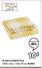 Economer  49%  PLAID STORFRYTLE 100% coton, 130x170 cm 19,99€  10€ 