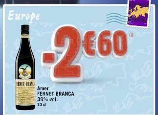 NET-BRAN  2€60  Amer FERNET BRANCA 39% vol.  70 cl  (1) 