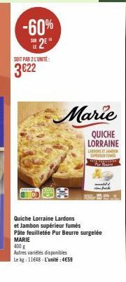 quiche lorraine Marie