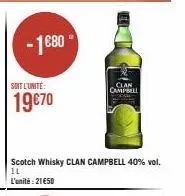 whisky clan campbell