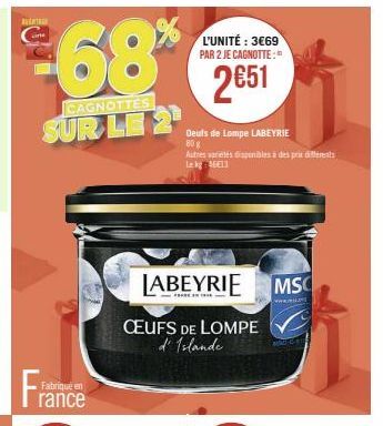 oeufs de lompe Labeyrie