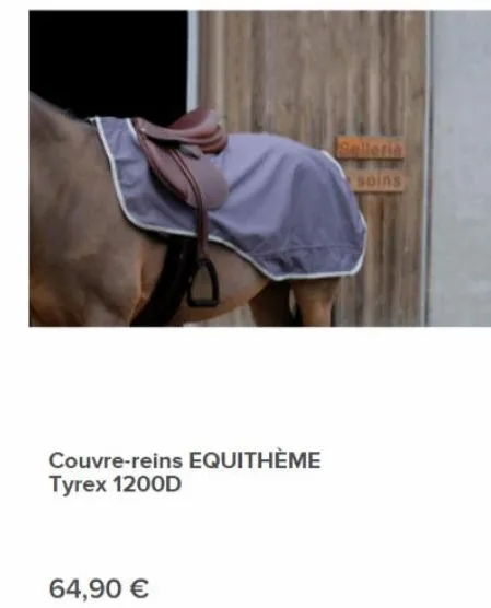couvre-reins equithème tyrex 1200d  64,90 €  sellerie  soins 