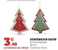 SUSPENSION SAPIN En contreplaqué 26 cm 