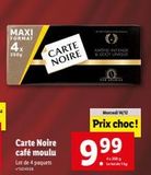 Café moulu Carte noire offre sur Lidl