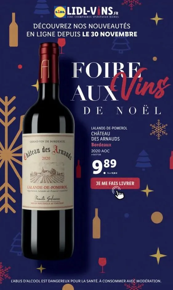 découvrez nos nouveautés en ligne depuis le 30 novembre  grand vin de bordeaux  chateau  lidl-vins.fr  vins champagnes spiritueux bieres  foire aux vin  de noël  des armands  2020  lalande-de-pomerol 