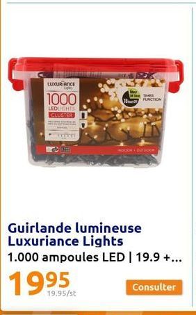 LUXURIANCE Lignes  1000  LEDLIGHTS CLUSTER  KIEL  19.95/st  THER  FUNCTION  OOO OUTDOOR 