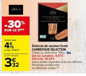 saumon fumé Carrefour