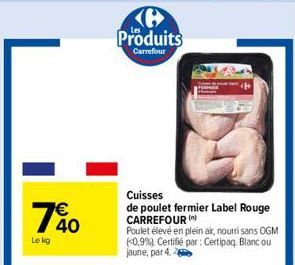 cuisses de poulet Carrefour