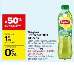 thé glacé Lipton