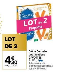 promos Gavottes