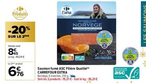 saumon fumé Carrefour