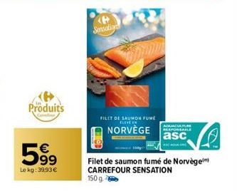 saumon fumé Carrefour