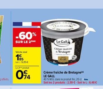 crème fraîche Le Gall