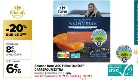 saumon fumé Carrefour