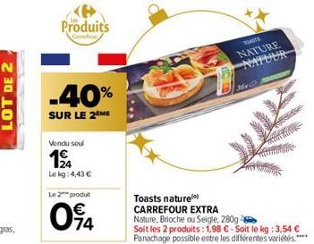 toasts Carrefour