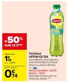 thé glacé Lipton