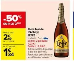 bière blonde leffe