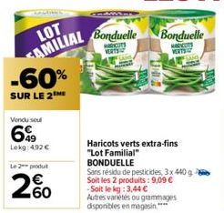 haricots verts Bonduelle