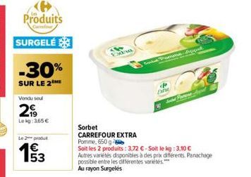 sorbet Carrefour