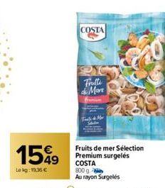 fruits de mer Costa