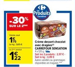 crèmes renversées Carrefour