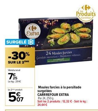 moules farcies Carrefour