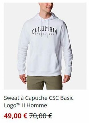 COLUMBIA  Sweat à Capuche CSC Basic Logo™ II Homme  49,00 € 70,00€ 