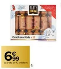 699  la boite de 12 crackers  party day  crackers kids x12 