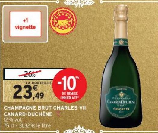 CHAMPAGNE BRUT CHARLES VII CANARD-DUCHÊNE