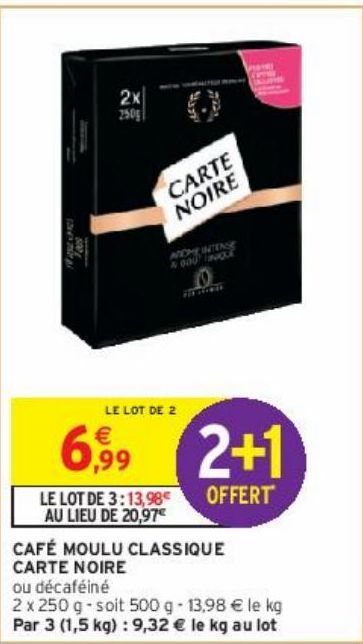 CAFÉ MOULU CLASSIQUE CARTE NOIRE