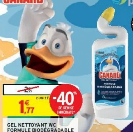 gel nettoyant wc formule biodégradable vague océanne (b) canard