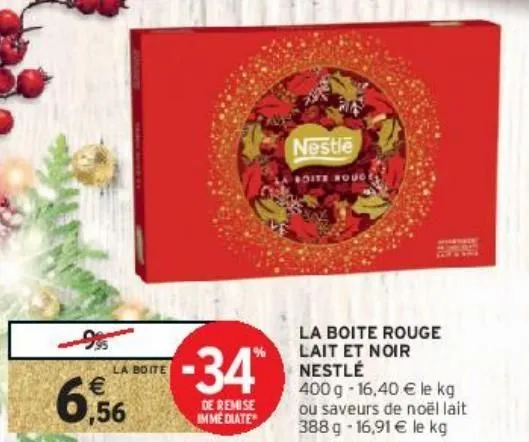 la boite rouge lait et noir nestlé