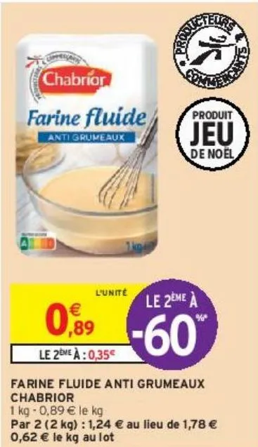 farine fluide anti grumeaux chabrior