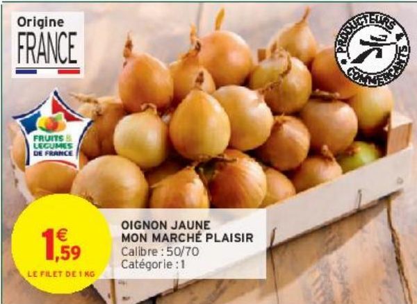 OIGNON JAUNE MON MARCHÉ PLAISIR