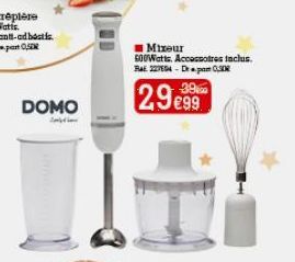 DOMO  Mixeur  600Watts. Accessoires inclus. RAE 2264-Depam 0,30  29€99 
