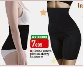 au choix  7€99  gaine ventre plat ou shorty 2006-00 