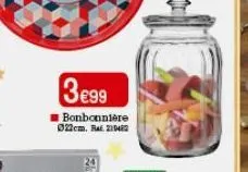 3€99  bonbonnière 022cm. rai 219482 