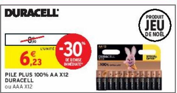 PILE PLUS 100% AA X12 DURACELL 