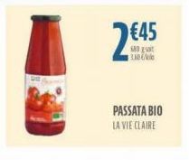 2€45  3.60€/  PASSATA BIO LA VIE CLAIRE 