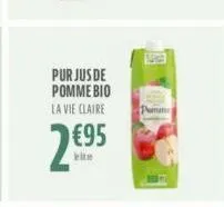 purjus de pomme bio  la vie claire  2€95  pomun 
