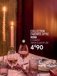 COLLECTION FAVORITE OPTIC RONA Cristallin Verre à partir de  4€90 