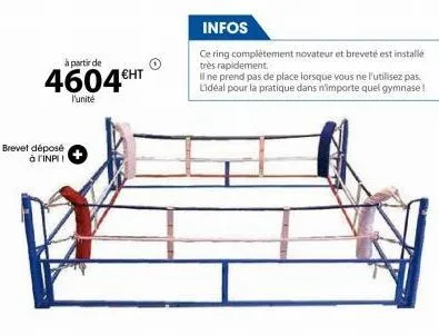 brevet déposé à l'inpii  à partir de  4604€h  l'unité  infos  ce ring complètement novateur et breveté est installé très rapidement.  il ne prend pas de place lorsque vous ne l'utilisez pas. lidéal po