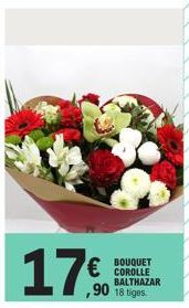 17€  € BOUQUET COROLLE  BALTHAZAR  ,90 18 tiges. 