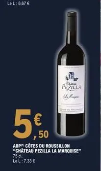 75 cl. le l: 7,33 €  chi  pezilla на копри 