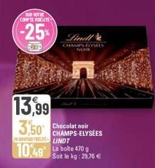 chocolat noir Lindt