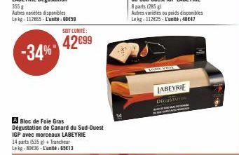 bloc de foie gras Labeyrie