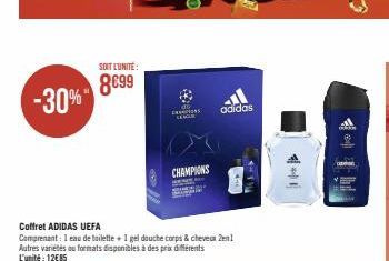 SOIT L'UNITÉ:  8699 -30%"  casos  CHAMPIONS  adidas  <-TH  441  