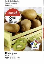 LE LOT DE 5  3650  SONT DEVOLUME  A Kiwi green Cat 1 Vendu à l'unité: 099  NOWIS DE FRANCE 