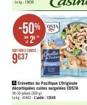 crevettes costa