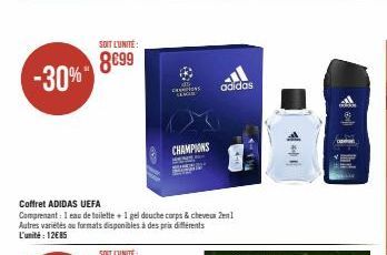 SOIT L'UNITÉ:  8699 -30%"  casos  CHAMPIONS  adidas  <-TH  441  